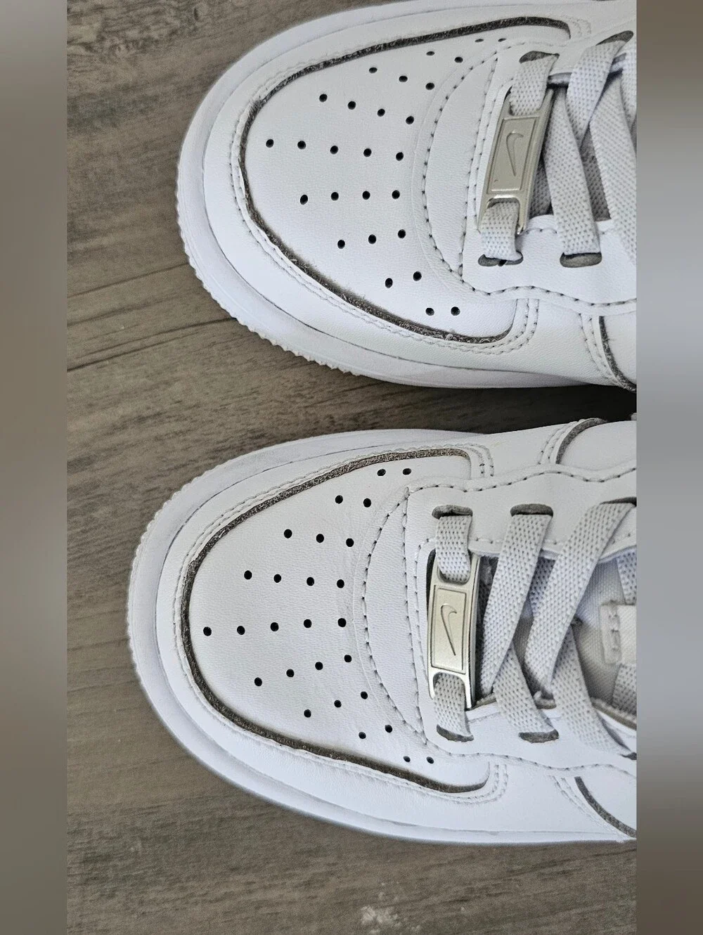 Nike Kids Force 1 Low EasyOn White Sneakers Toddler  Boy Girl 10 C